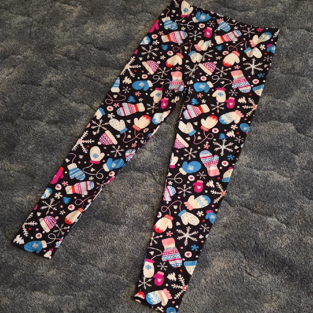 Women's XL Colorful Winter Patterned Leggings